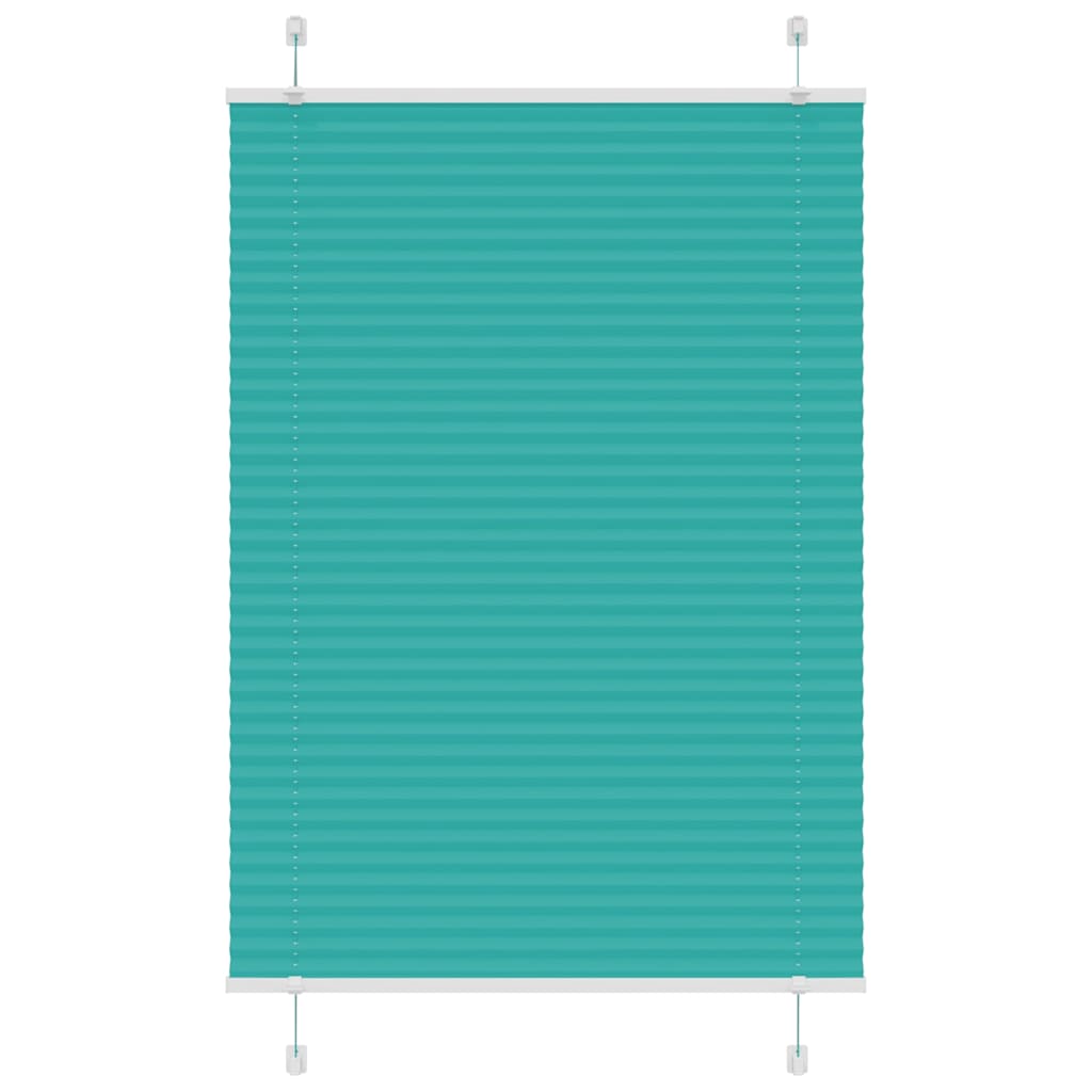 Vidaxl plissé rolgordijn 100x100 cm stofbreedte 99,4cm petrol groen