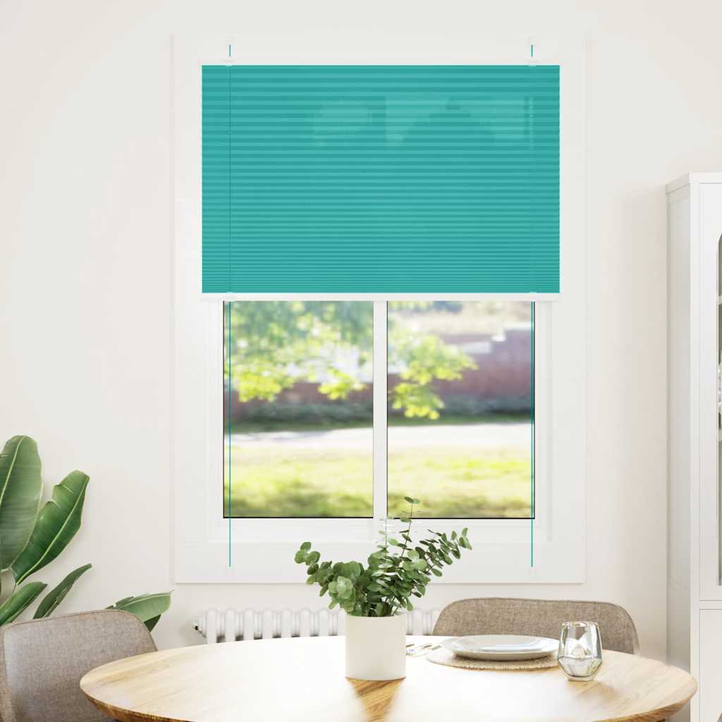 Vidaxl plissé rolgordijn 100x100 cm stofbreedte 99,4cm petrol groen