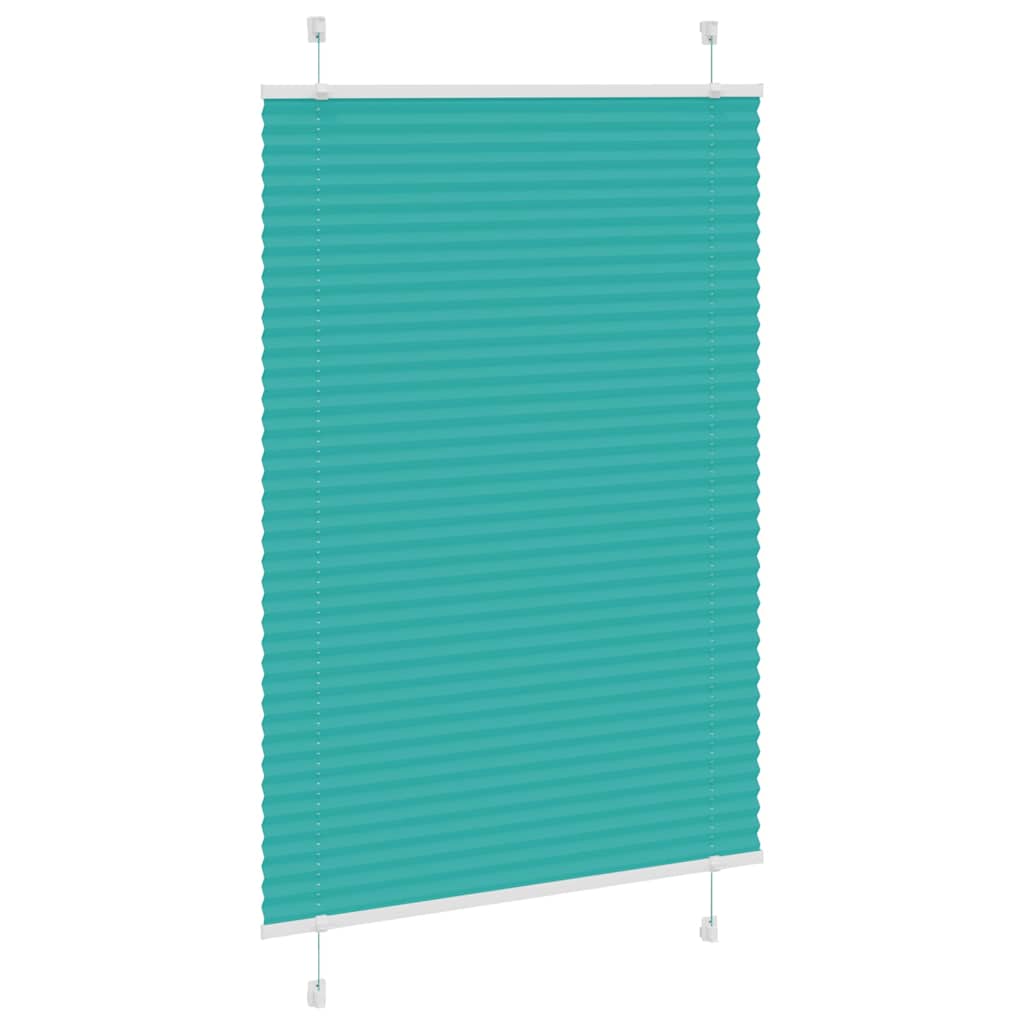 Vidaxl plissé rolgordijn 100x100 cm stofbreedte 99,4cm petrol groen