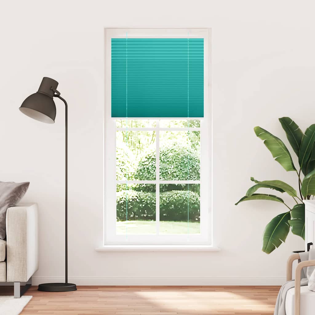 Vidaxl plissé rolgordijn 100x200 cm stofbreedte 99,4cm petrol groen