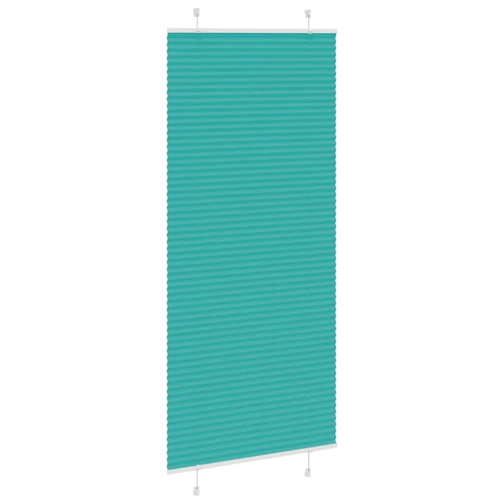 Vidaxl plissé rolgordijn 100x200 cm stofbreedte 99,4cm petrol groen