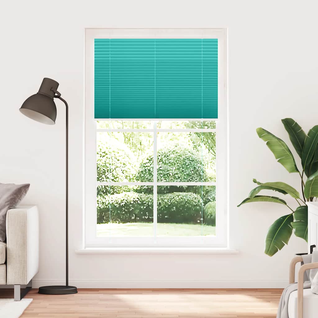 Vidaxl plissé rolgordijn 115x200cm stofbreedte 114,4cm petrol groen
