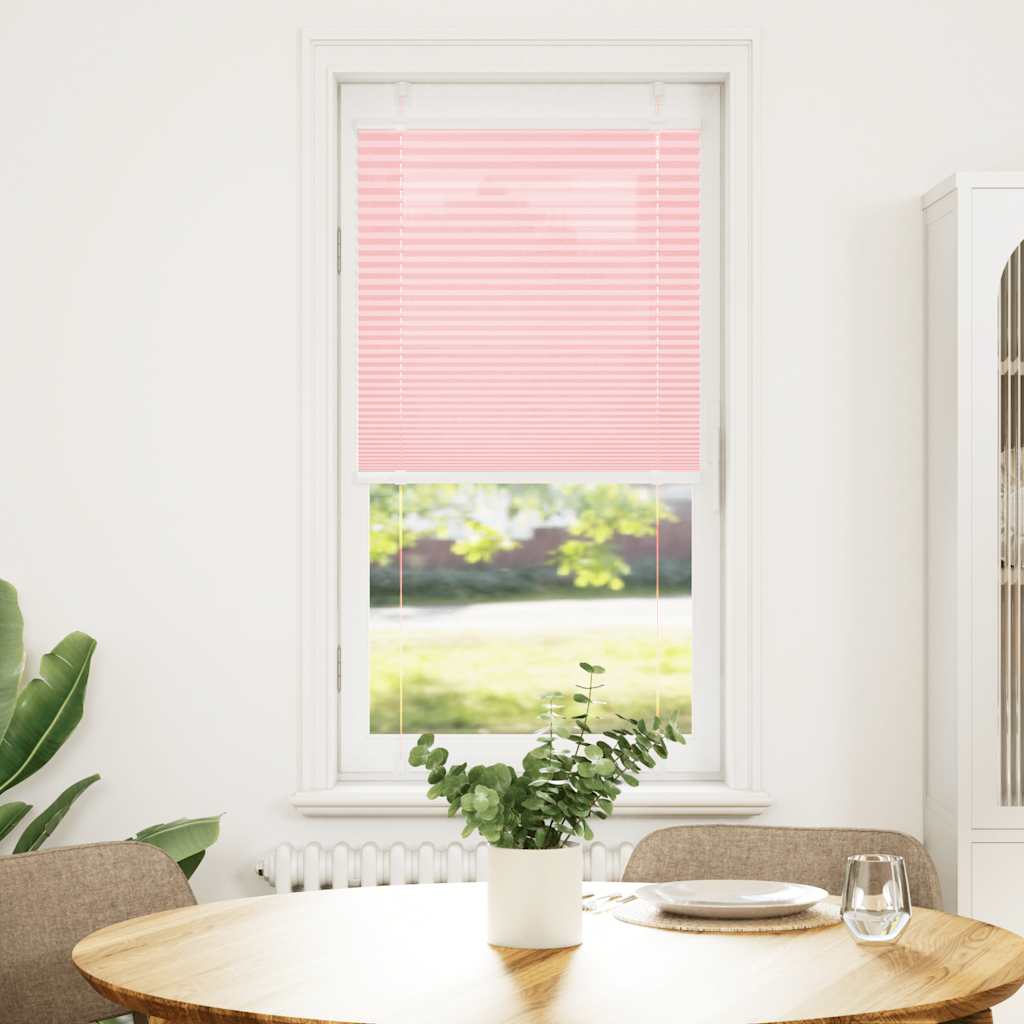 Vidaxl plissé rolgordijn 65x100 cm stofbreedte 64,4 cm polyester roze