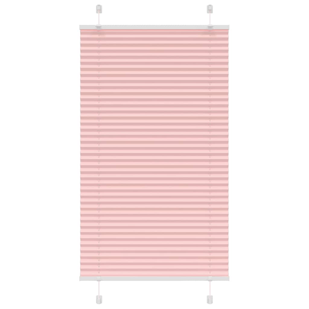 Vidaxl plissé rolgordijn 80x100 cm stofbreedte 79,4 cm polyester roze