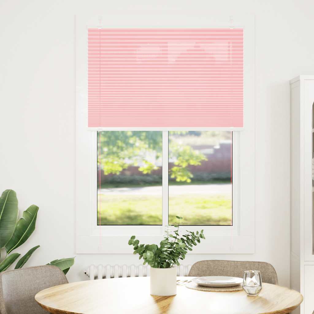 Vidaxl plissé rolgordijn 85x100 cm stofbreedte 84,4 cm polyester roze