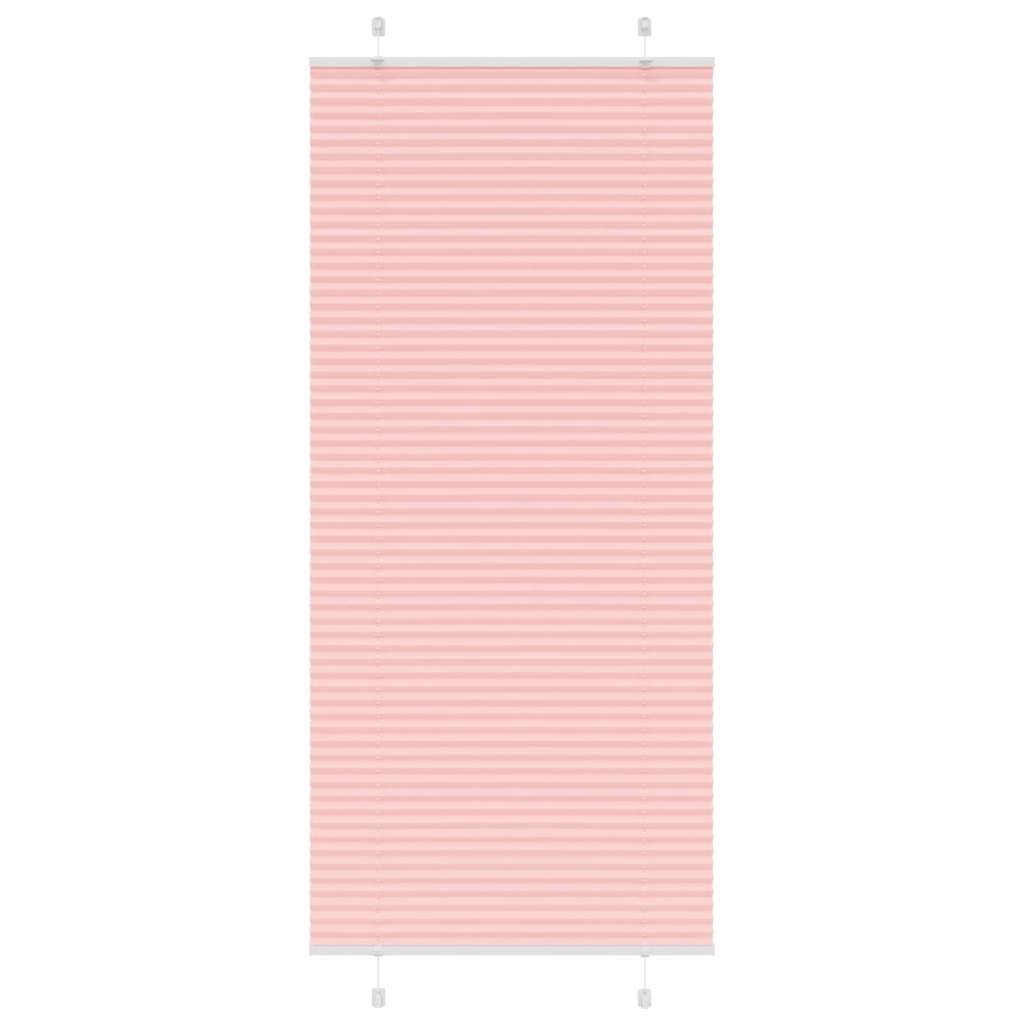 Vidaxl plissé rolgordijn 85x200 cm stofbreedte 84,4 cm polyester roze