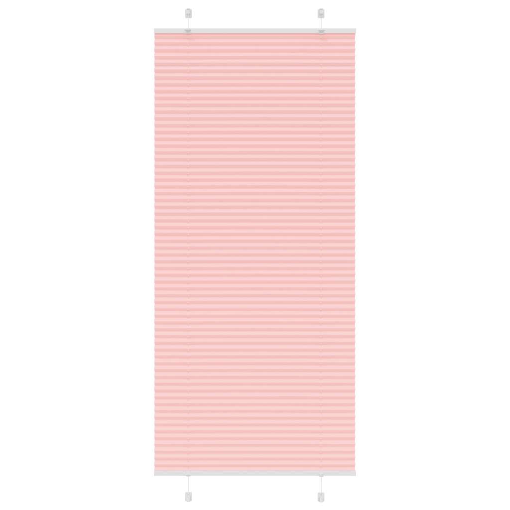 Vidaxl plissé rolgordijn 95x200 cm stofbreedte 94,4 cm polyester roze