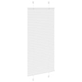 Vidaxl plissé rolgordijn 65x100 cm stofbreedte 64,4 cm polyester wit