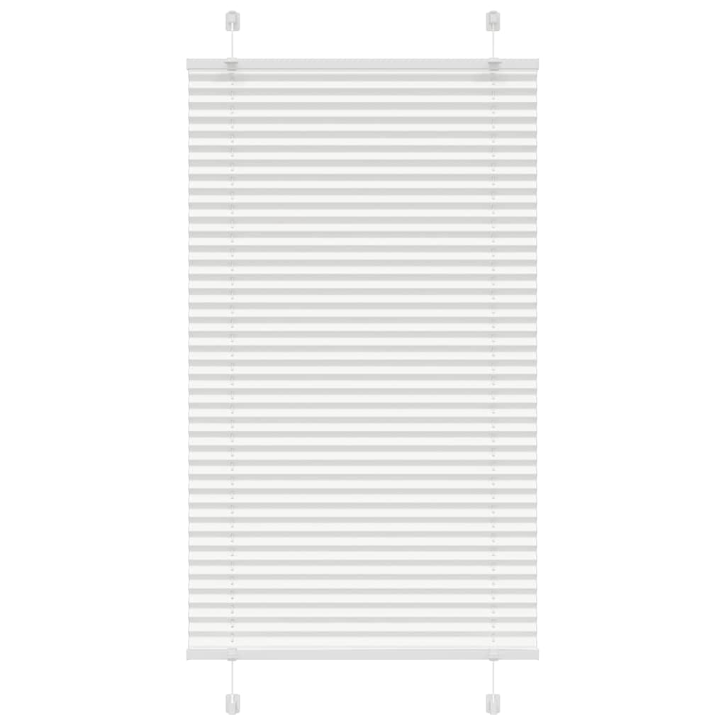 Vidaxl plissé rolgordijn 75x100 cm stofbreedte 74,4 cm polyester wit