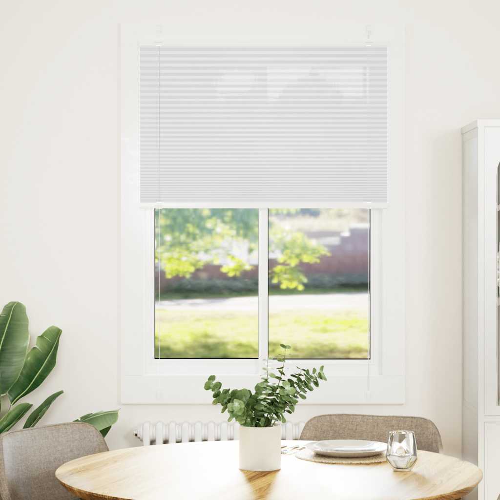 Vidaxl plissé rolgordijn 85x100 cm stofbreedte 84,4 cm polyester wit