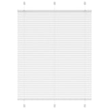 Vidaxl plissé rolgordijn 105x150 cm stofbreedte 104,4cm polyester wit