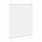 Vidaxl plissé rolgordijn 105x150 cm stofbreedte 104,4cm polyester wit