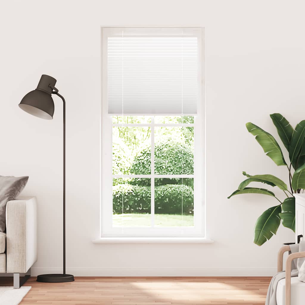 Vidaxl plissé rolgordijn 95x200 cm stofbreedte 94,4 cm polyester wit