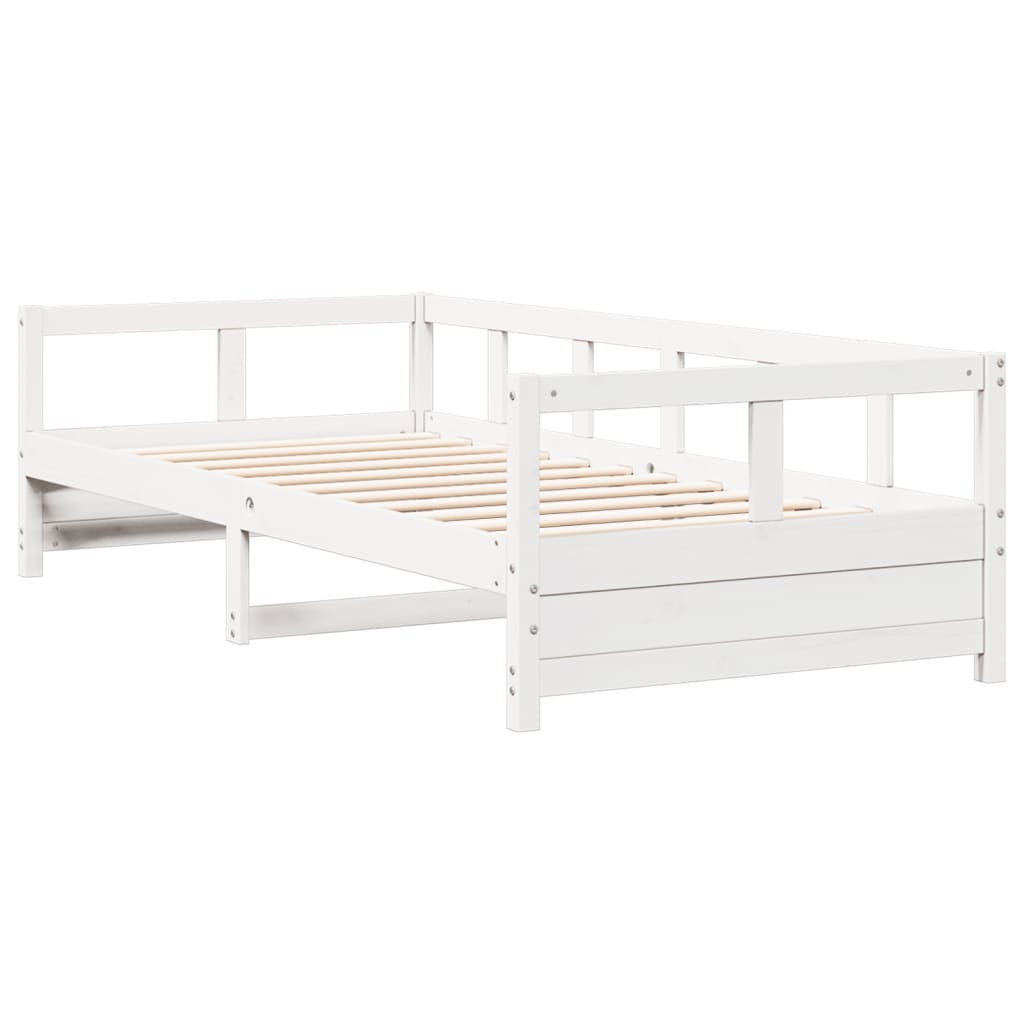 Vidaxl slaapbank zonder matras 90x200 cm massief grenenhout wit