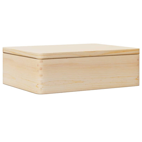 VidaXL Holzkiste mit Deckel 40x30x13 cm massives Kiefernholz