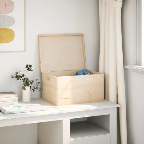 Vidaxx Holzkiste mit Deckelgriffen 40x30x23cm massives Kiefernholz