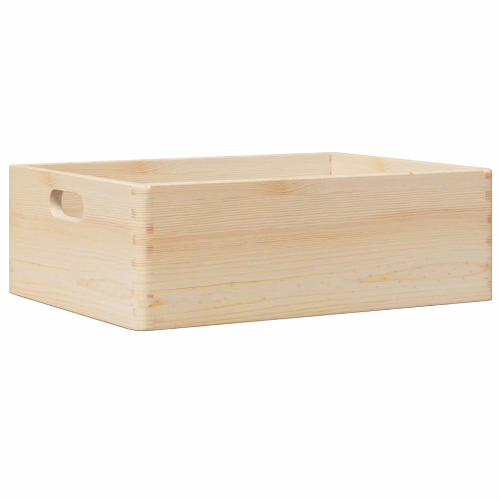 VidaXL Holzkiste mit Griffen 40x30x13 cm massives Kiefernholz