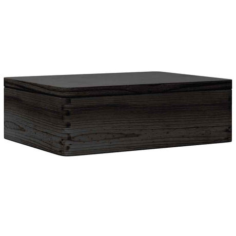 Vidaxx Holzkiste mit Deckel 40x30x13 cm massives Kiefernholz schwarz