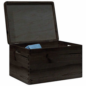 VidaXL Holzkiste mit Deckelgriffen 40x30x23cm Kiefernholz schwarz