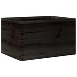 Vidaxx Holzkiste mit Griffen 40x30x23 cm massives Kiefernholz schwarz