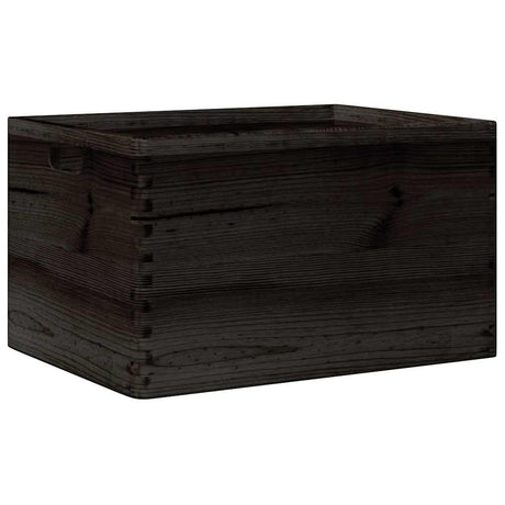 Vidaxx Holzkiste mit Griffen 40x30x23 cm massives Kiefernholz schwarz