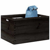 Vidaxx Holzkiste mit Griffen 40x30x23 cm massives Kiefernholz schwarz
