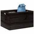 Vidaxx Holzkiste mit Griffen 40x30x23 cm massives Kiefernholz schwarz