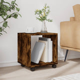 Vidaxl rolkast 37x33x42,5 cm bewerkt hout gerookt eikenkleurig