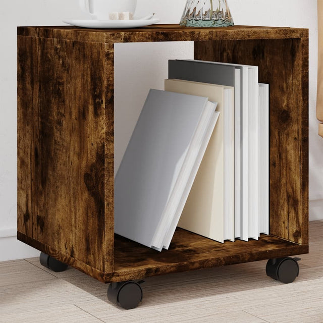 Vidaxl rolkast 37x33x42,5 cm bewerkt hout gerookt eikenkleurig