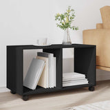 Vidaxl rolkast 72x33x42,5 cm bewerkt hout zwart