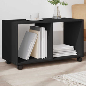 Vidaxl rolkast 72x33x42,5 cm bewerkt hout zwart