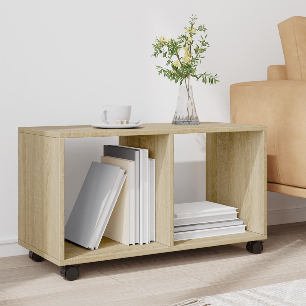 Vidaxl rolkast 72x33x42,5 cm bewerkt hout sonoma eikenkleurig