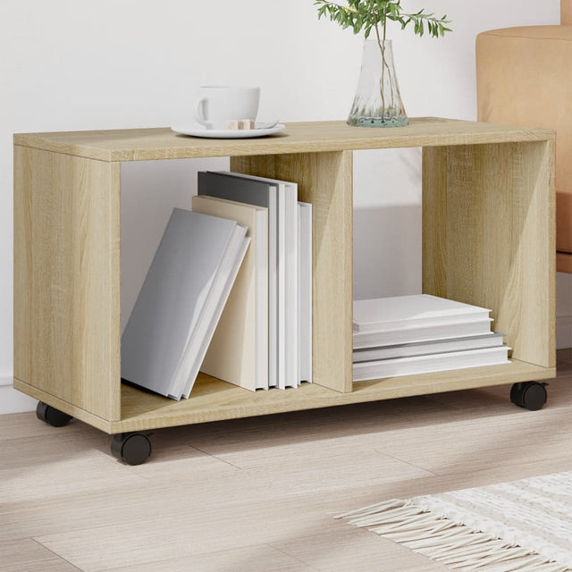 Vidaxl rolkast 72x33x42,5 cm bewerkt hout sonoma eikenkleurig