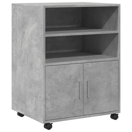 Vidaxl rolkast 60x48x81 cm bewerkt hout betongrijs