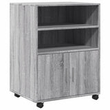 Vidaxl rolkast 60x48x81 cm bewerkt hout grijs sonoma eikenkleurig