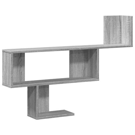 Vidaxl wandschap 100x15x70 cm bewerkt hout grijs sonoma eikenkleurig