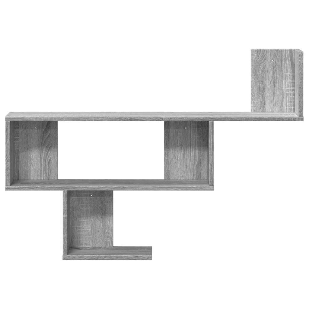 Vidaxl wandschap 100x15x70 cm bewerkt hout grijs sonoma eikenkleurig