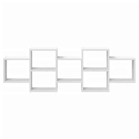 Vidaxl wandschap 129x18x42 cm bewerkt hout wit