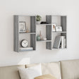 Vidaxl wandschap 96x18x60 cm bewerkt hout grijs sonoma eikenkleurig