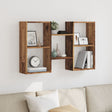 Vidaxl wandschap 96x18x60 cm bewerkt hout oud houtkleurig