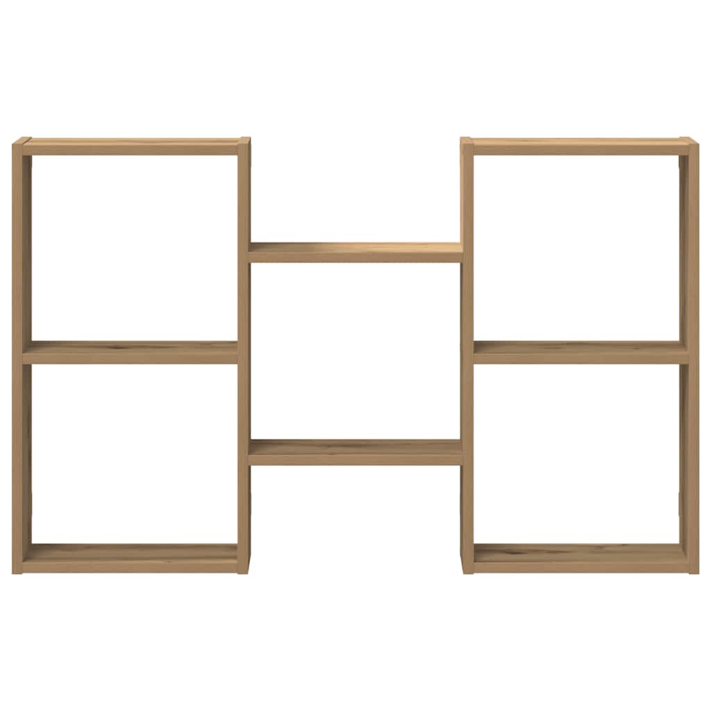 Vidaxl wandschap 96x18x60 cm bewerkt hout artisanaal eikenkleurig