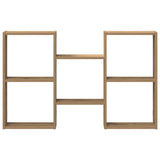 Vidaxl wandschap 96x18x60 cm bewerkt hout artisanaal eikenkleurig
