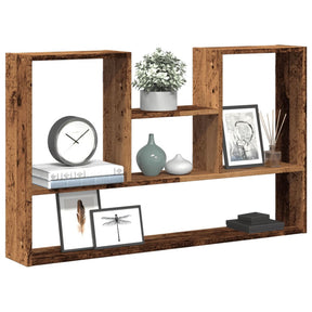 Vidaxl wandschap 99x15x60 cm bewerkt hout oud houtkleurig