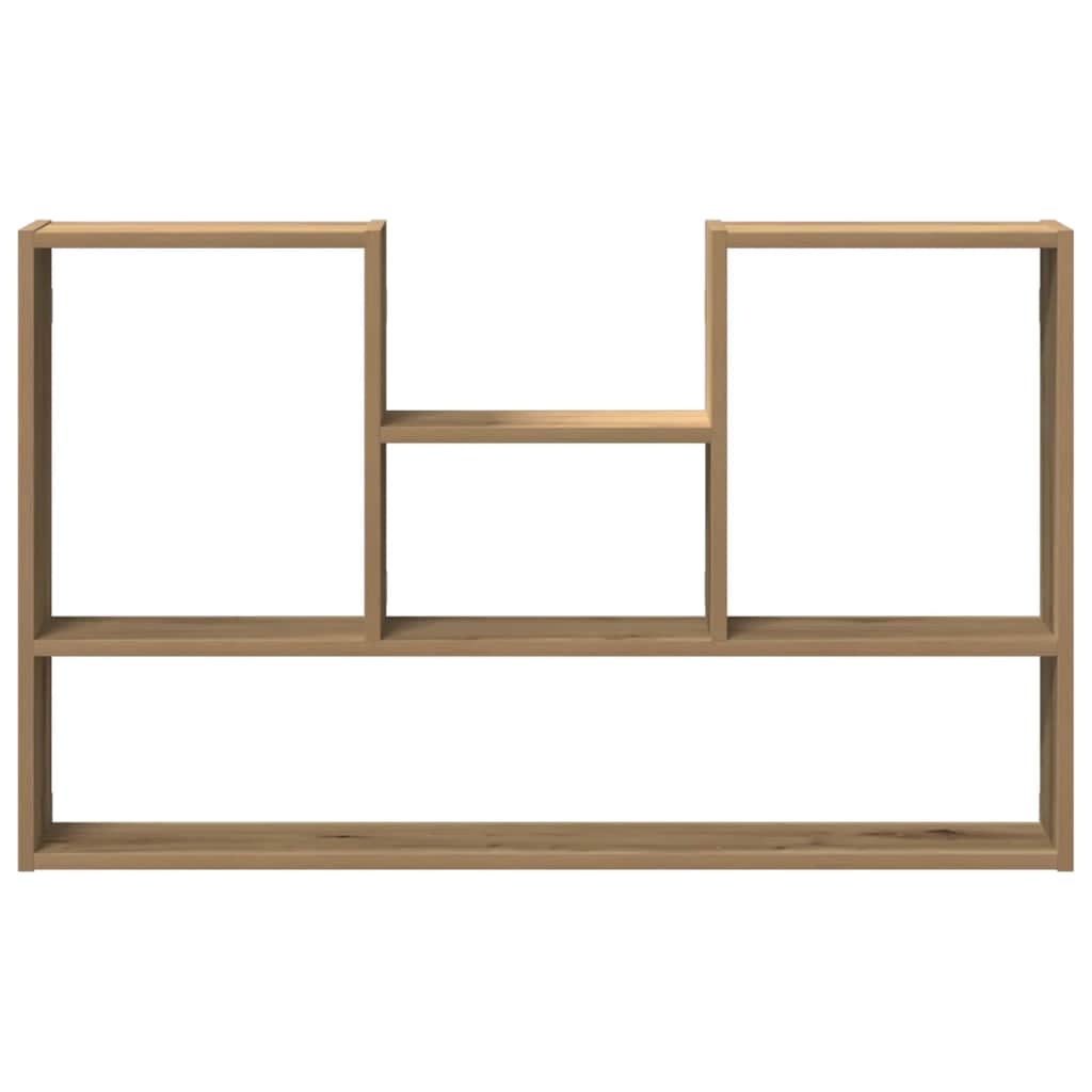 Vidaxl wandschap 99x15x60 cm bewerkt hout artisanaal eikenkleurig