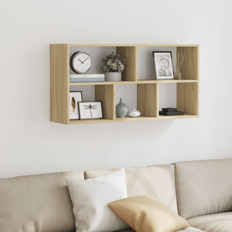 Vidaxl wandschap 100x25x50 cm bewerkt hout sonoma eikenkleurig