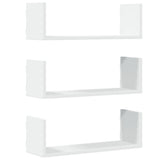 Vidaxl wandschappen 3 st 58x18x18 cm bewerkt hout wit
