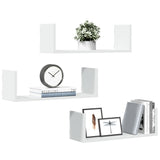 Vidaxl wandschappen 3 st 58x18x18 cm bewerkt hout wit