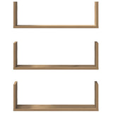Vidaxl wandschappen 3 st 58x18x18 cm bewerkt hout artisanaal eiken