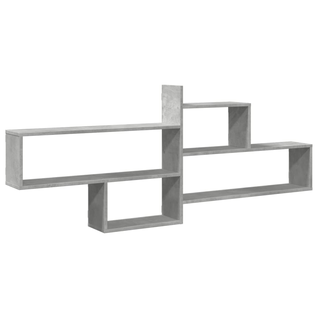 Vidaxl wandschap 167,5x18x68 cm bewerkt hout betongrijs