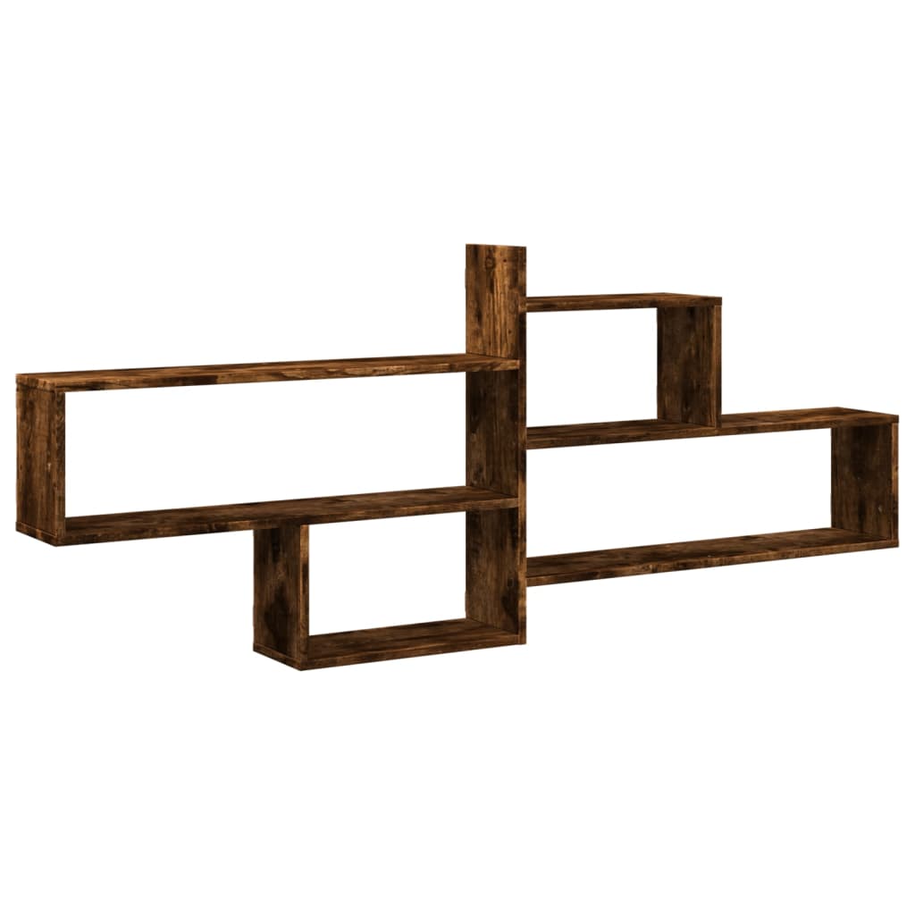 Vidaxl wandschap 167,5x18x68 cm bewerkt hout gerookt eikenkleurig